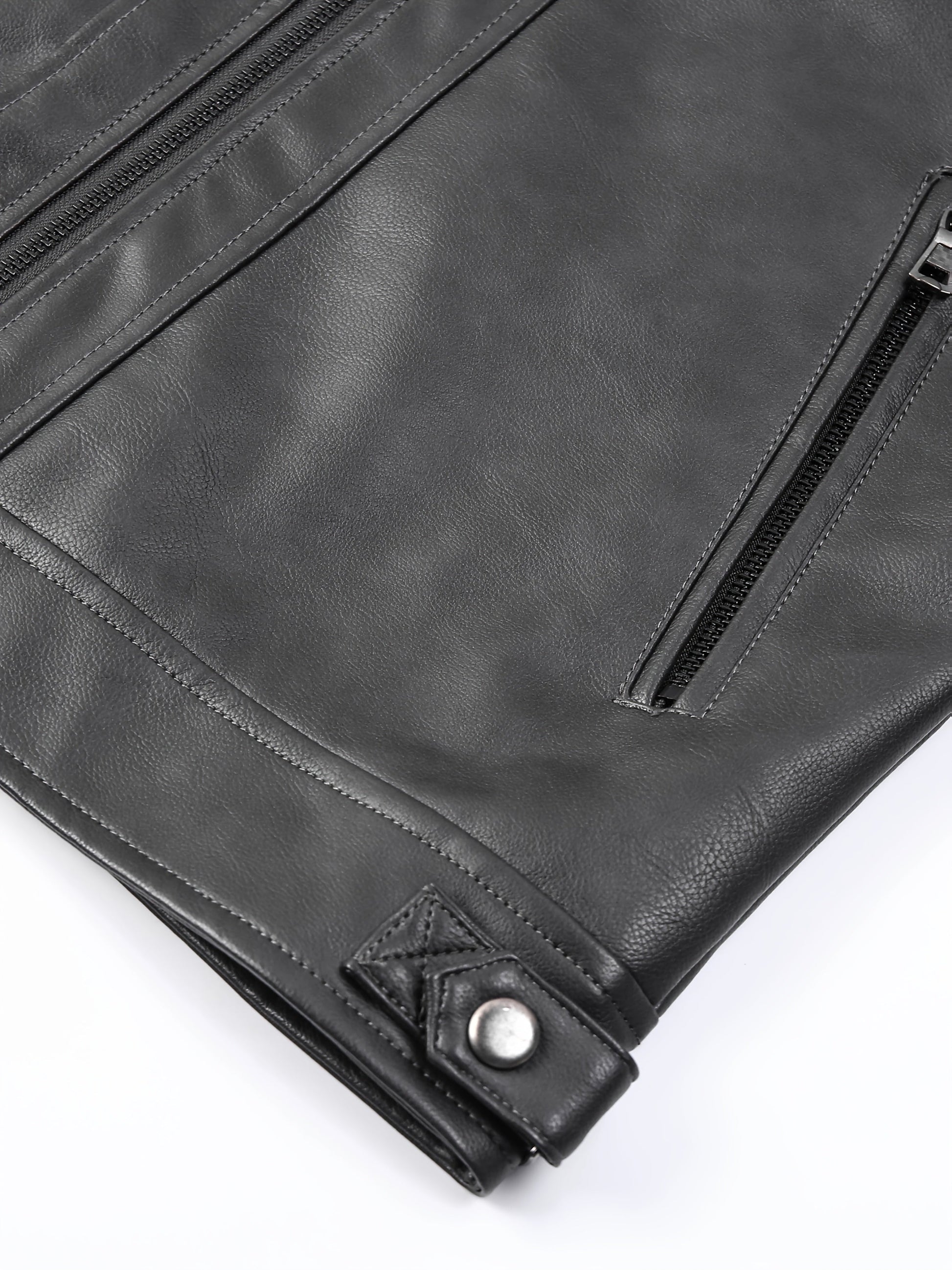 Men's Lightweight Faux Leather Zip-Up Jacket – view 9
