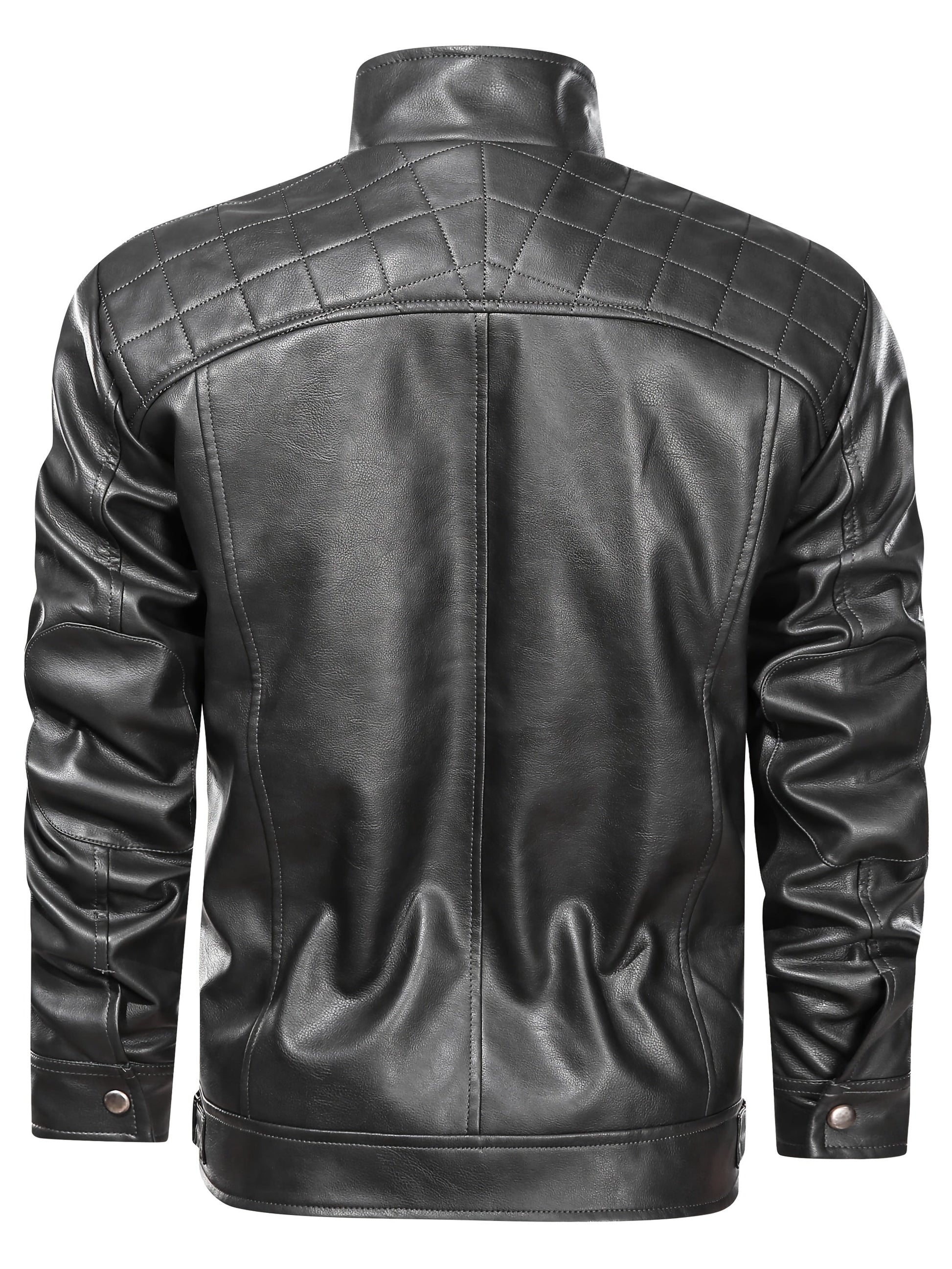 Men's Lightweight Faux Leather Zip-Up Jacket – view 14