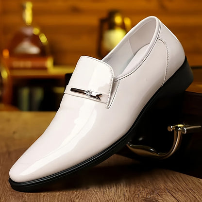 Men's Loafers & Flats - Non-Slip Sole Slip-On for Everyday Wear – Black / White – view 12