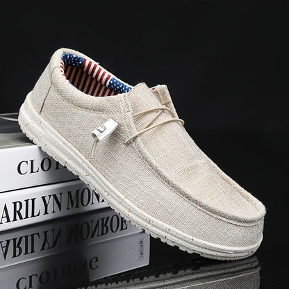 Men's Loafers & Slip-Ons - Breathable Canvas & Slip-On Comfort – Beige option – view 3