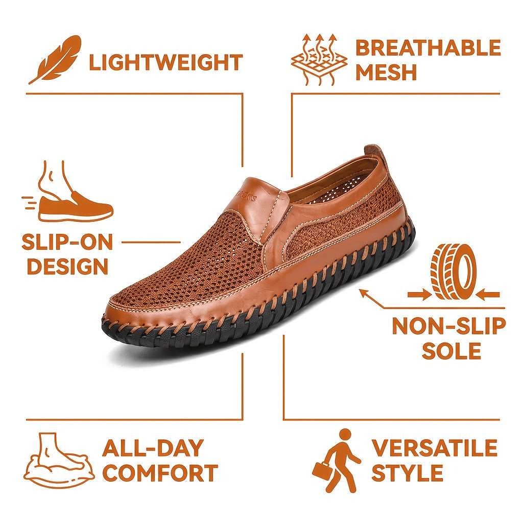 Men's Loafers & Slip-Ons - Breathable Comfort & Lightweight Design – Blue Mesh – view 8
