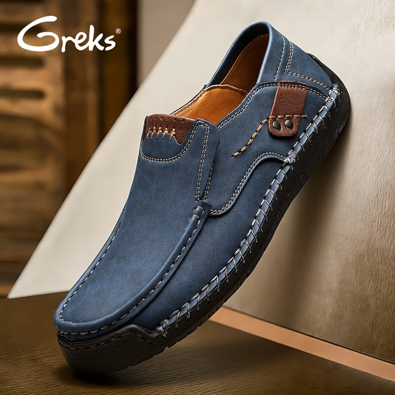Men's Loafers & Slip-Ons - Breathable Comfort & Lightweight Design – Golden / Blue – view 3