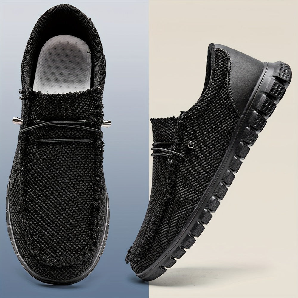 Men's Loafers & Slip-Ons - Everyday Comfort & Durable Sole – Black detail view