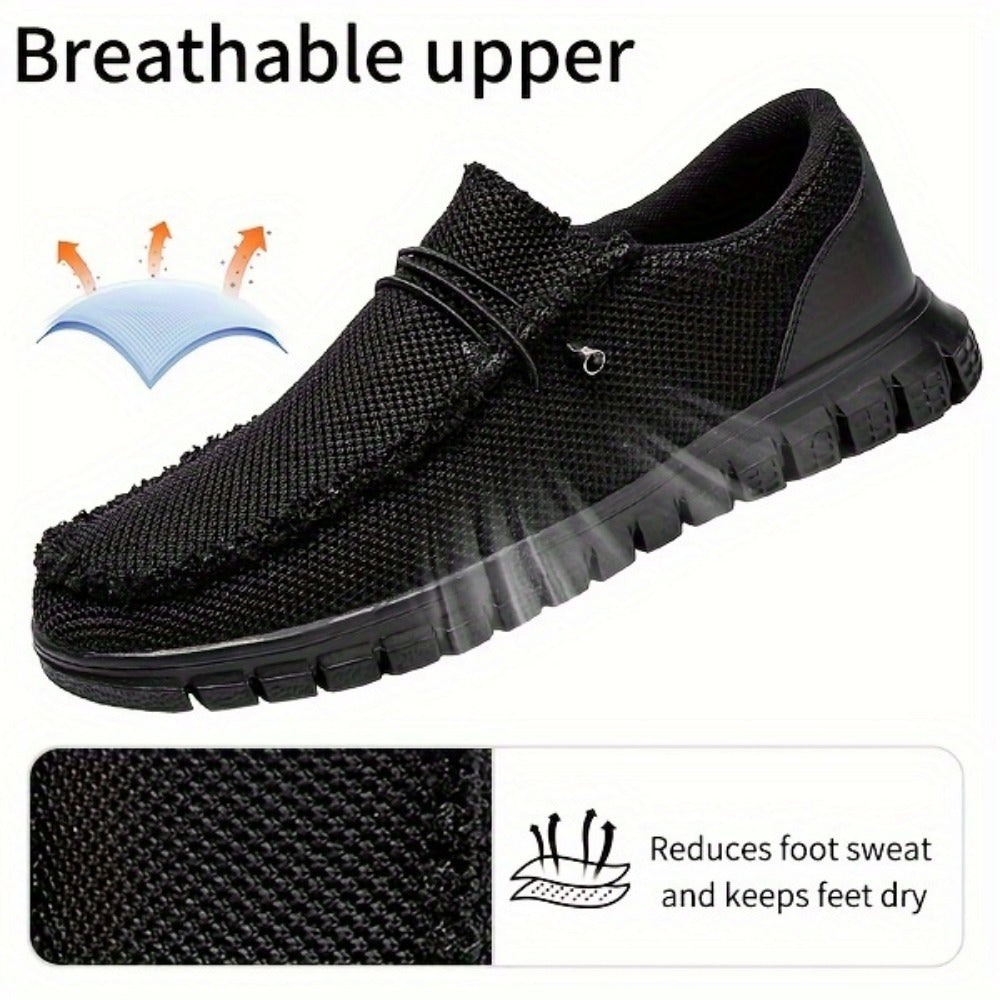 Men's Loafers & Slip-Ons - Everyday Comfort & Durable Sole – Black detail view