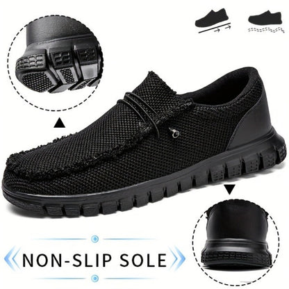 Men's Loafers & Slip-Ons - Everyday Comfort & Durable Sole – Black detail view