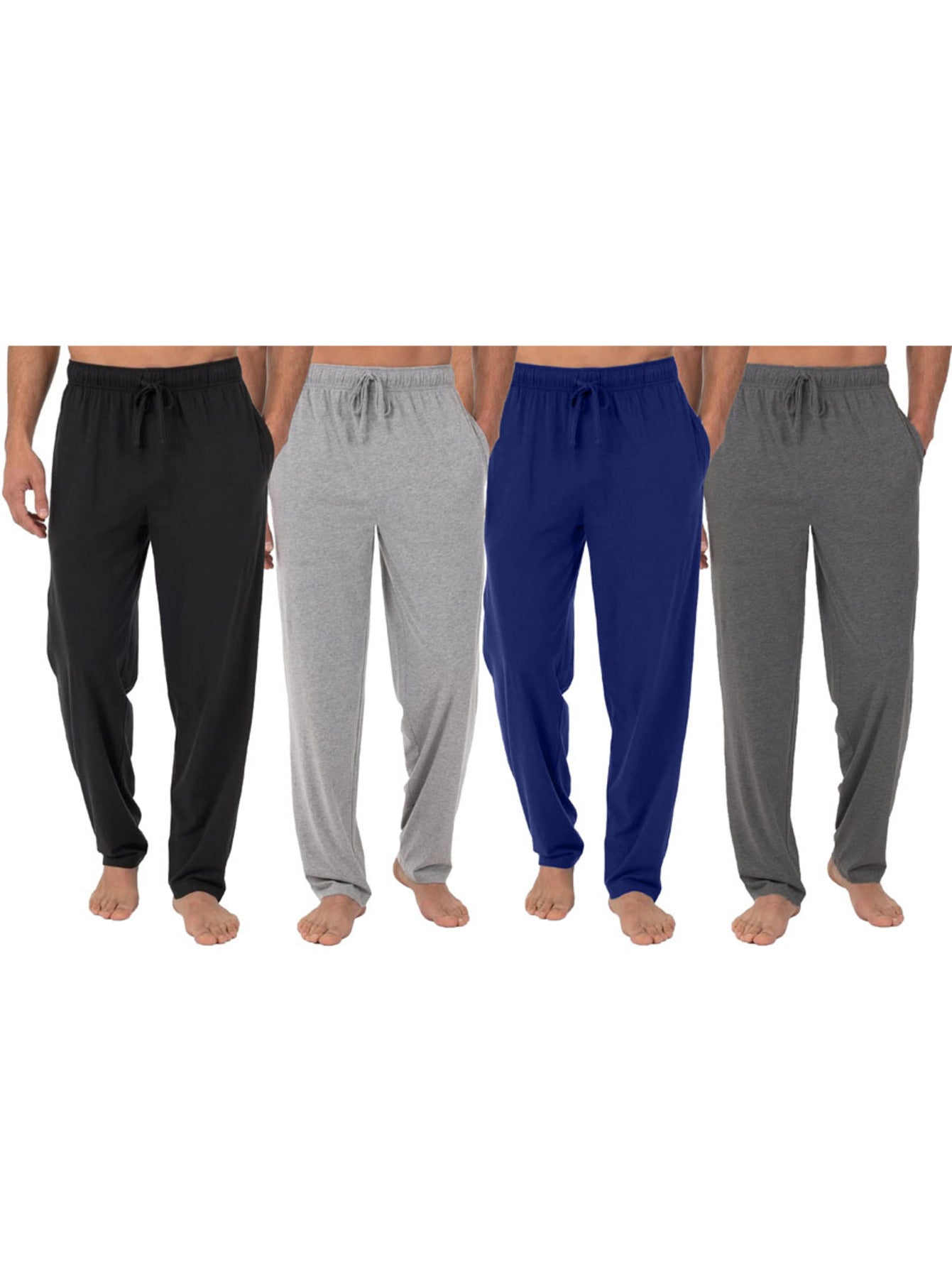 Men's Lounge Pants - Drawstring Waist With Pockets – Black option – view 6
