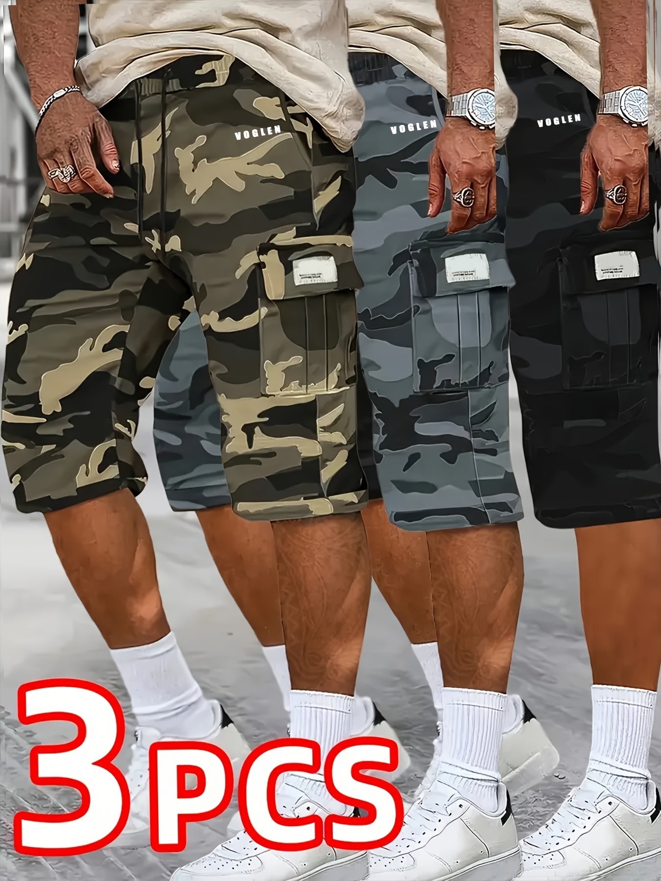 Men's lvse+kaqise+huise Polyester Utility Cargo Shorts – view 14