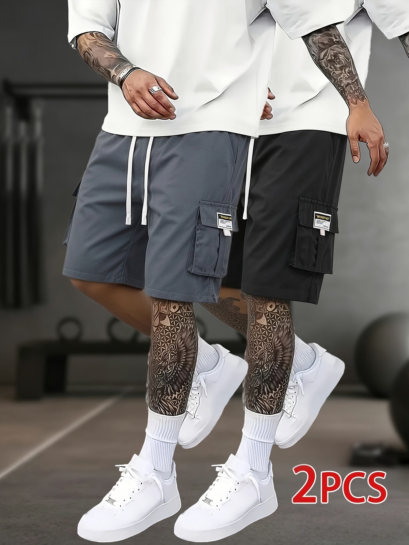Men's Mixed colors Polyester Utility Cargo Shorts – main product image