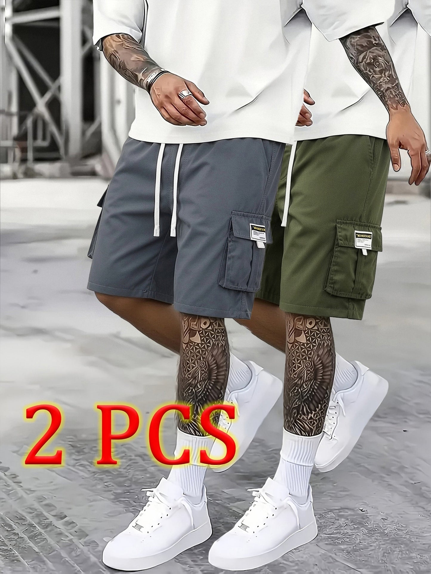 Men's Mixed colors Polyester Utility Cargo Shorts – view 4