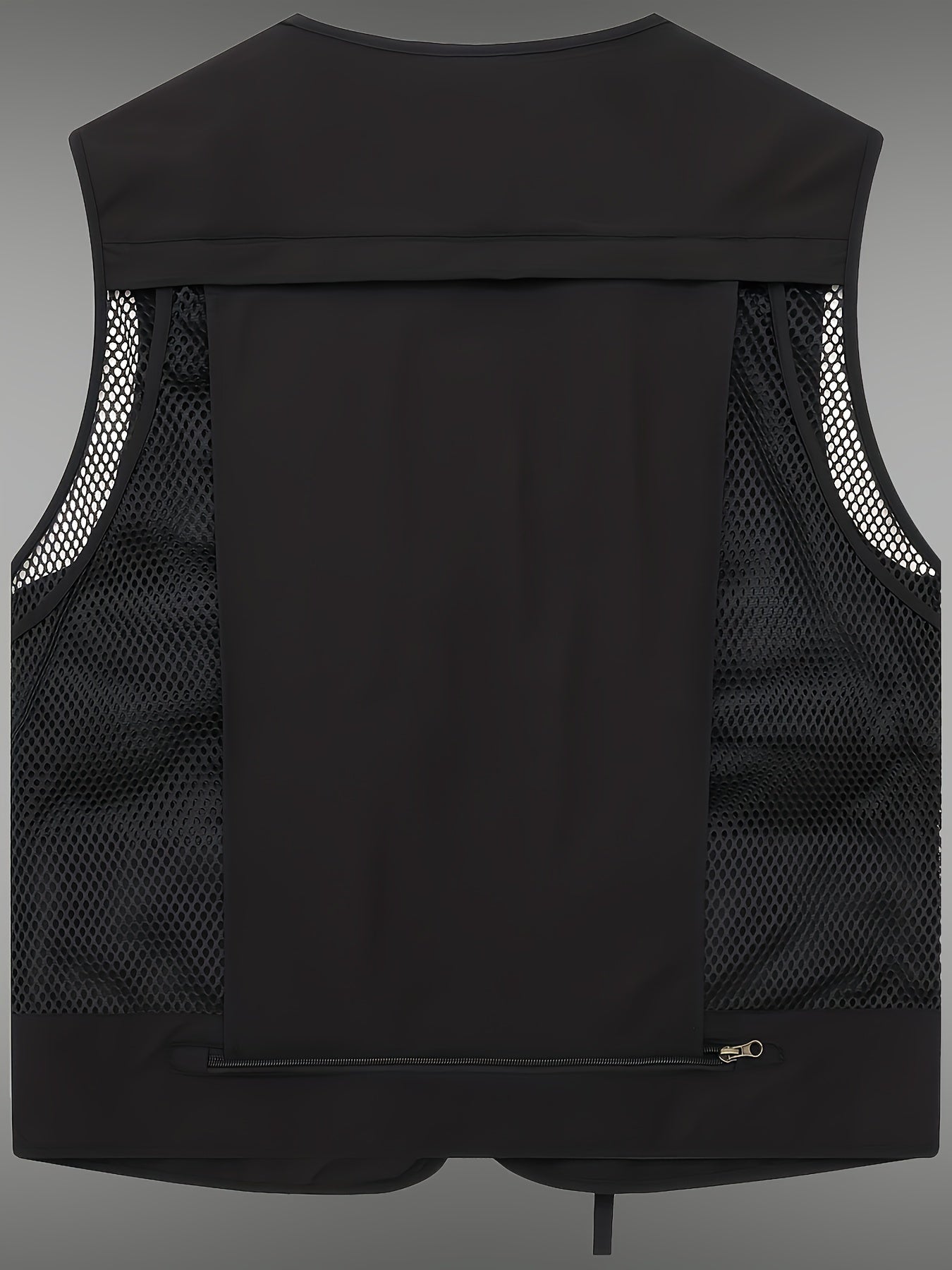 Men's Multi-Pocket Cargo Vest - Zip Front Outdoor Storage – view 3