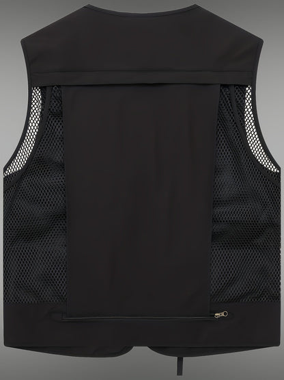 Men's Multi-Pocket Cargo Vest - Zip Front Outdoor Storage – view 6