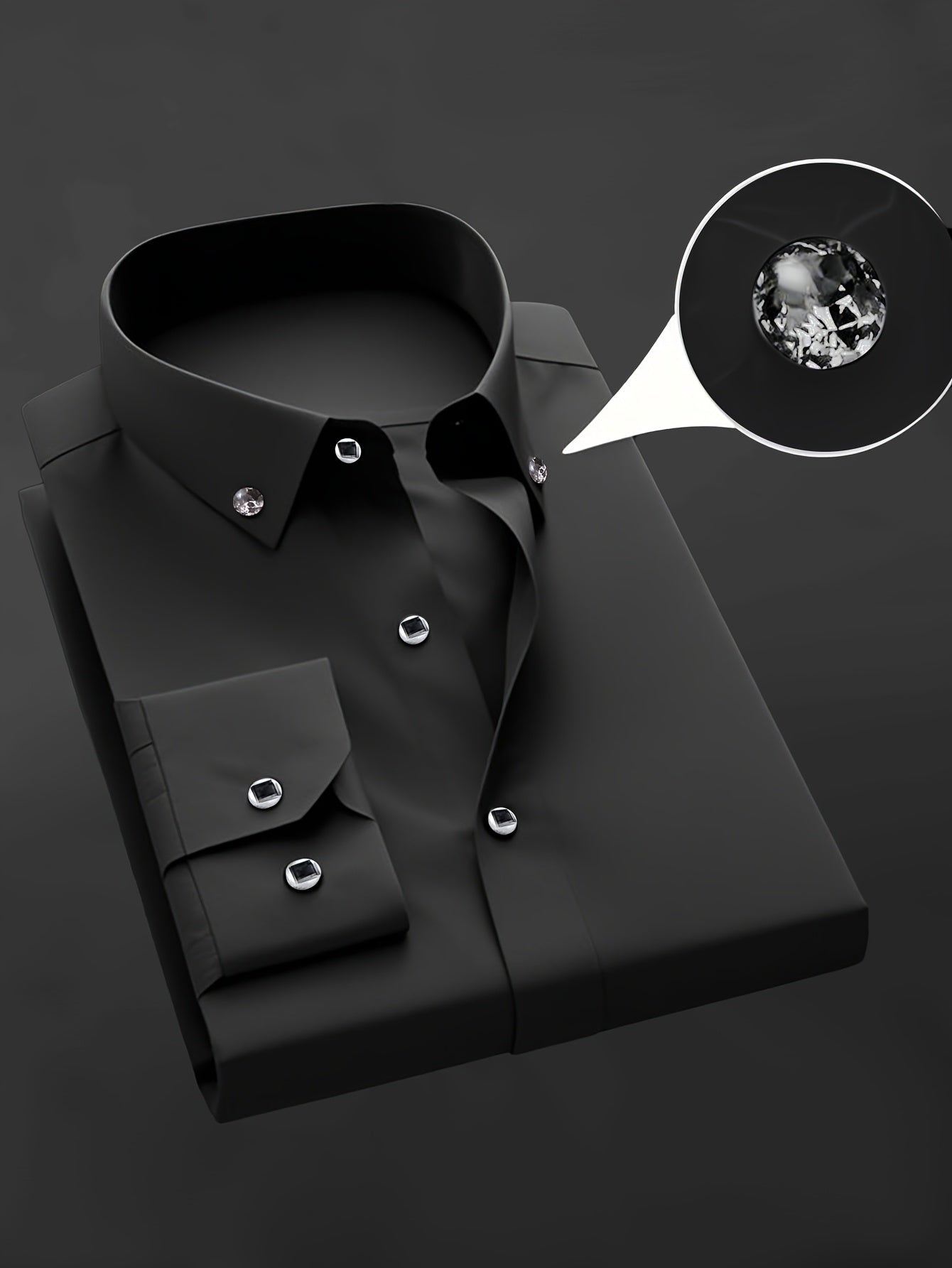 Men's Non Iron Dress Shirt – Stretch Long Sleeve Button Down – view 9