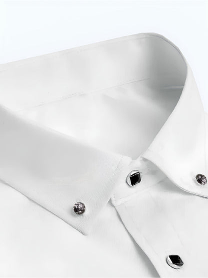 Men's Non Iron Dress Shirt – Stretch Long Sleeve Button Down – view 35