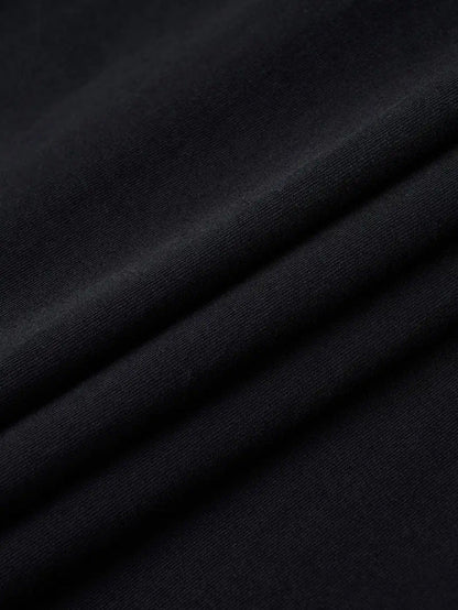 Men's Oversized T-Shirt - Round Neck Short Sleeve – Black – view 15