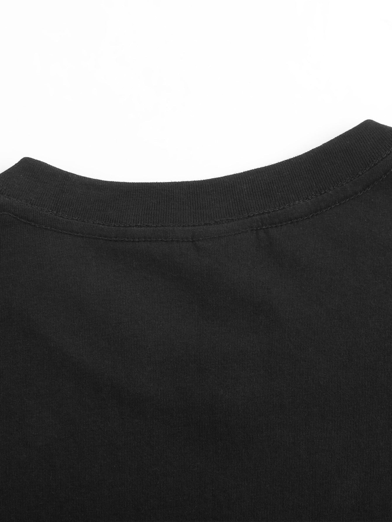 Men's Oversized T-Shirt - Round Neck Short Sleeve – Black – view 17