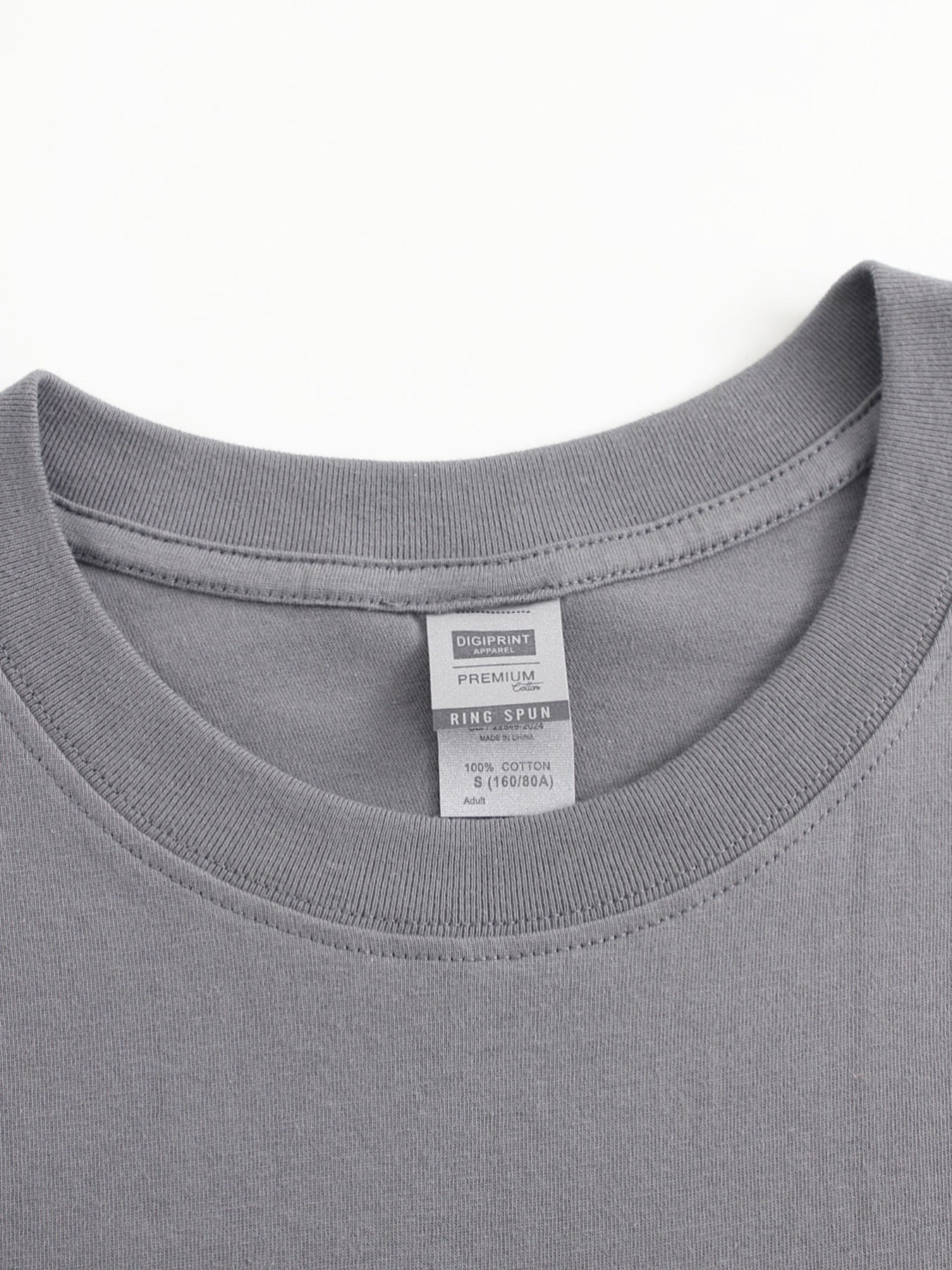 Men's Oversized T-Shirt - Round Neck Short Sleeve – Grey – view 6