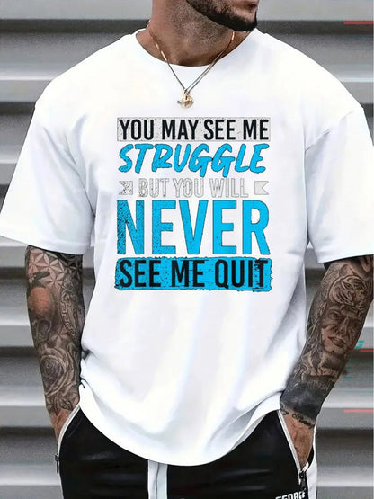 Men's Oversized T-Shirt - Round Neck Short Sleeve – White Colorway 06341 detail view