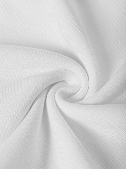 Men's Oversized T-Shirt - Round Neck Short Sleeve – White Colorway 06341 detail view