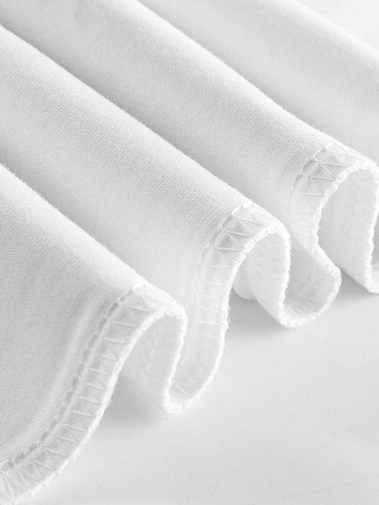 Men's Oversized T-Shirt - Round Neck Short Sleeve – White Colorway 06341 detail view