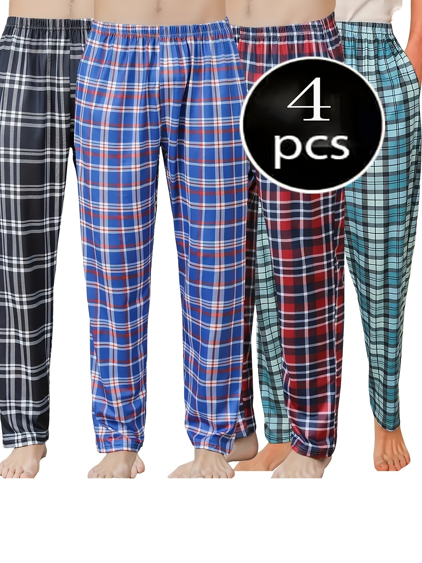 Men's Pajama Pants - Plaid – 4pcs Colorway 88325 – view 10