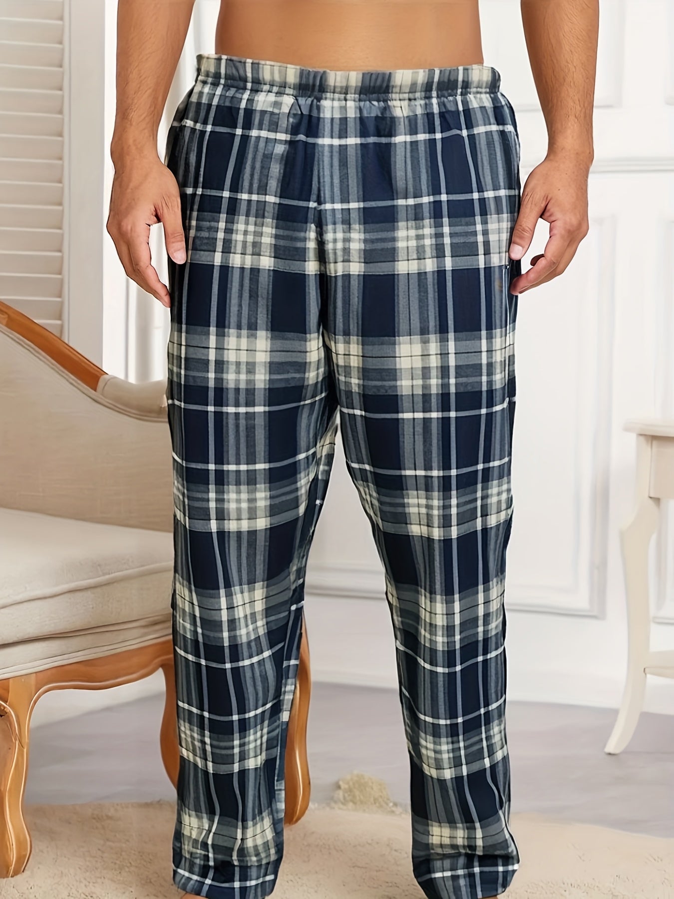 Men's Pajama Pants - Plaid – Mixed colors Knit – view 6