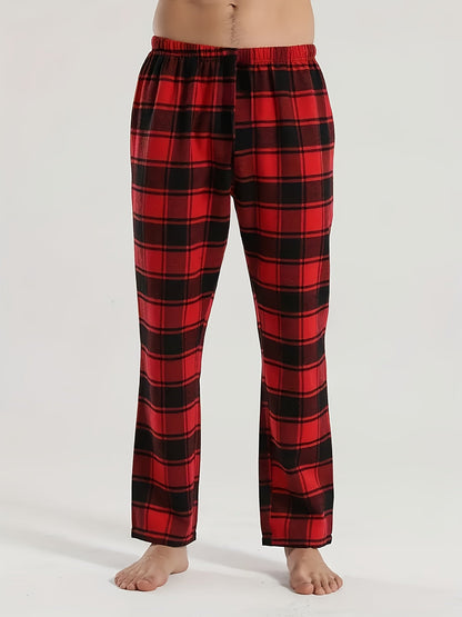 Men's Pajama Pants - Plaid – Mixed colors Polyester – view 2