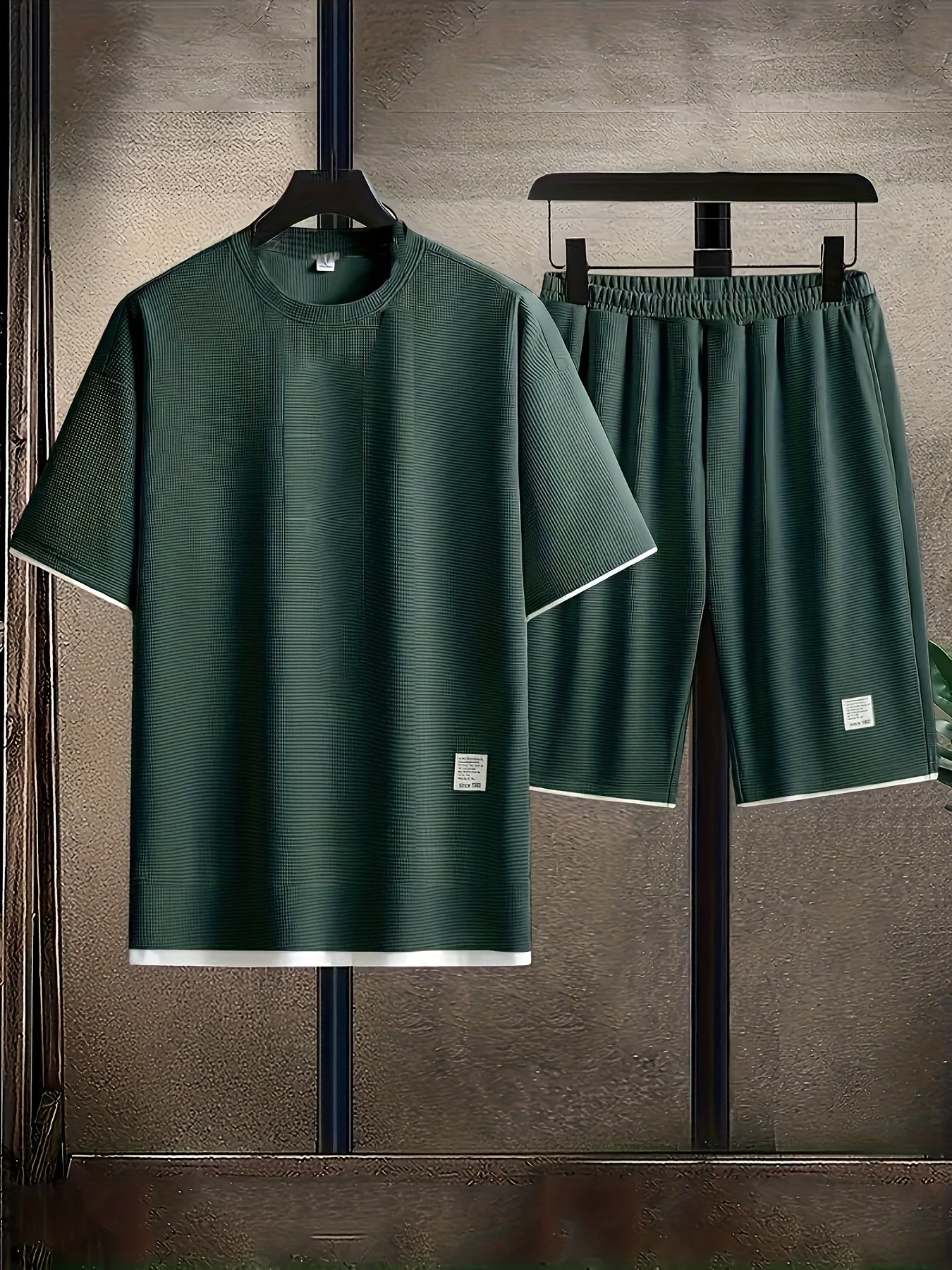 Men's Pajama Top and Shorts Set - Waffle Knit – view 11