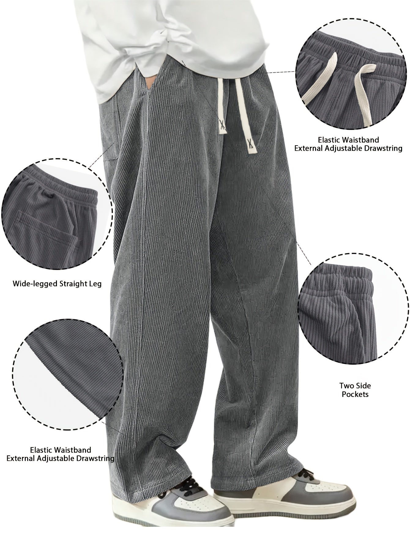 Men's Pants - Everyday Comfort – Sizes S–XXXL – Black option – view 44