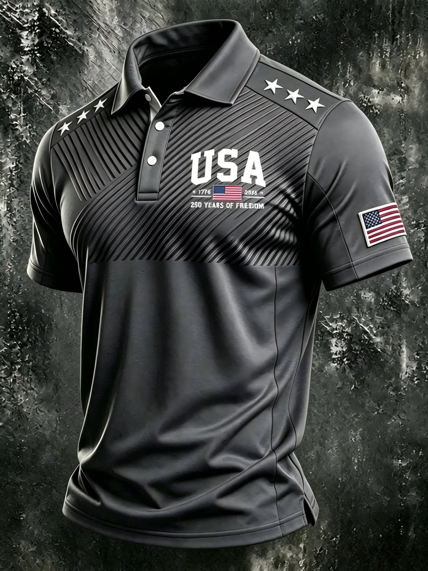 Men's Patriotic Polo Shirt - Collared Short Sleeve – 5-Color Selection – view 7