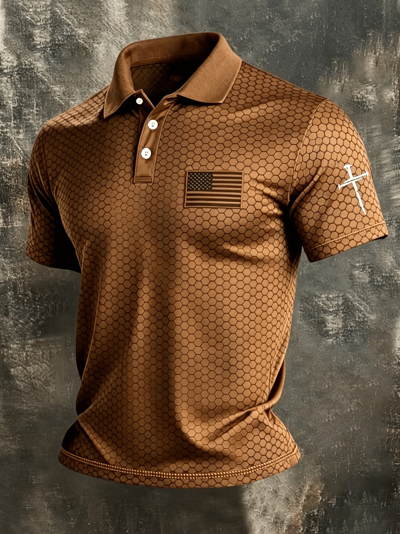 Men's Patriotic Polo Shirt - Collared Short Sleeve – 9-Color Selection – view 10
