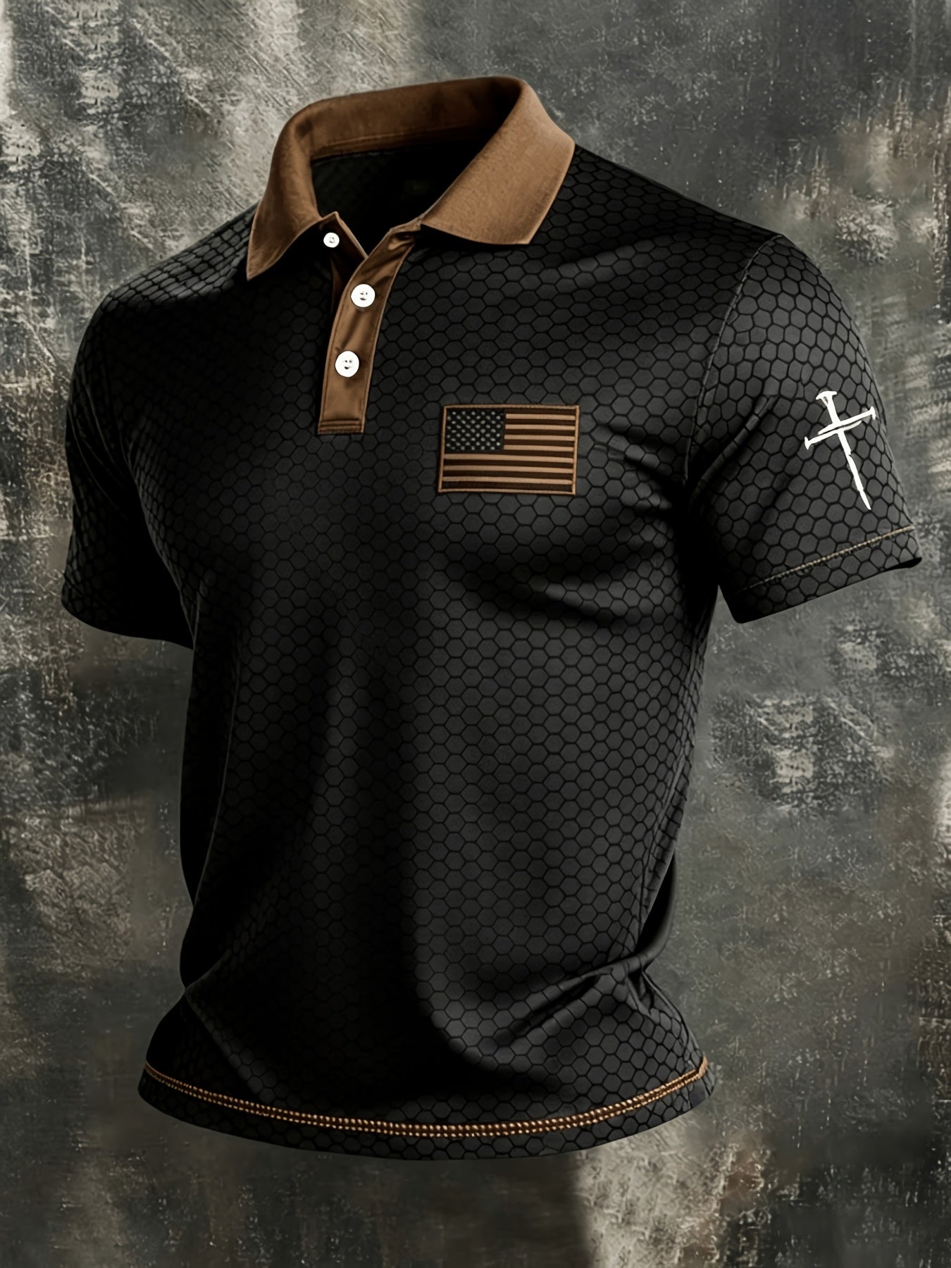 Men's Patriotic Polo Shirt - Collared Short Sleeve – 9-Color Selection – view 13
