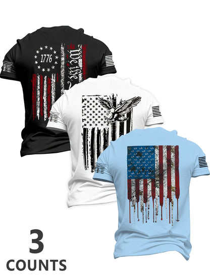 Men's Patriotic T-Shirt - Classic Neck Short Sleeve – view 10