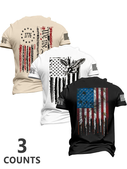 Men's Patriotic T-Shirt - Classic Neck Short Sleeve – view 14