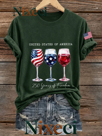 Men's Patriotic T-Shirt - Crew Neck Short Sleeve – NixeciBlack / NixeciGreen – view 2