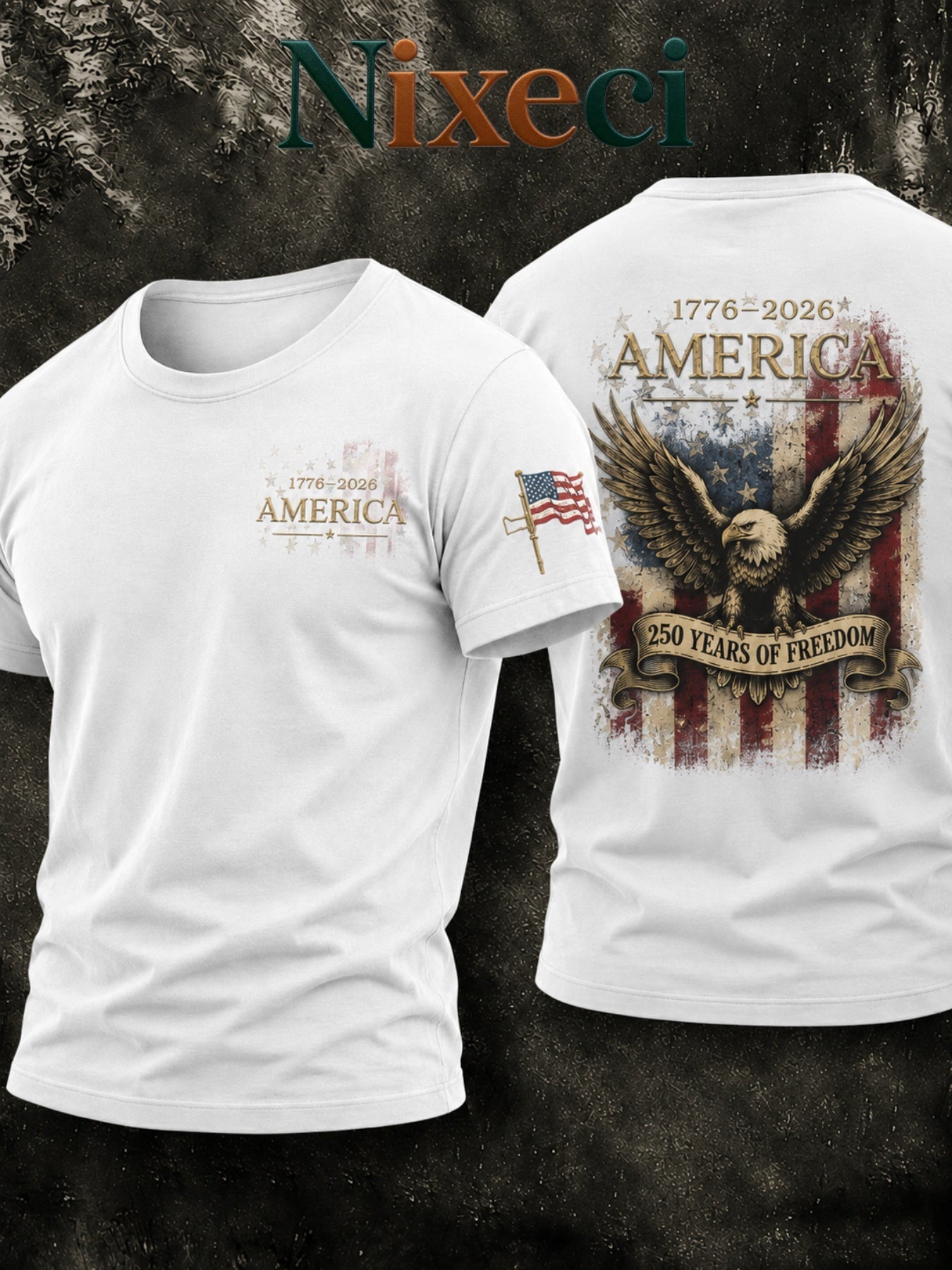 Men's Patriotic T-Shirt - Crew Neck Short Sleeve – Sizes S–XXL – main product image