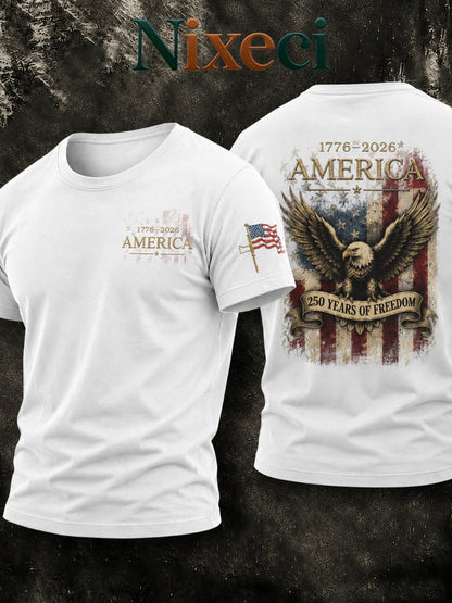 Men's Patriotic T-Shirt - Crew Neck Short Sleeve – Sizes S–XXL – main product image