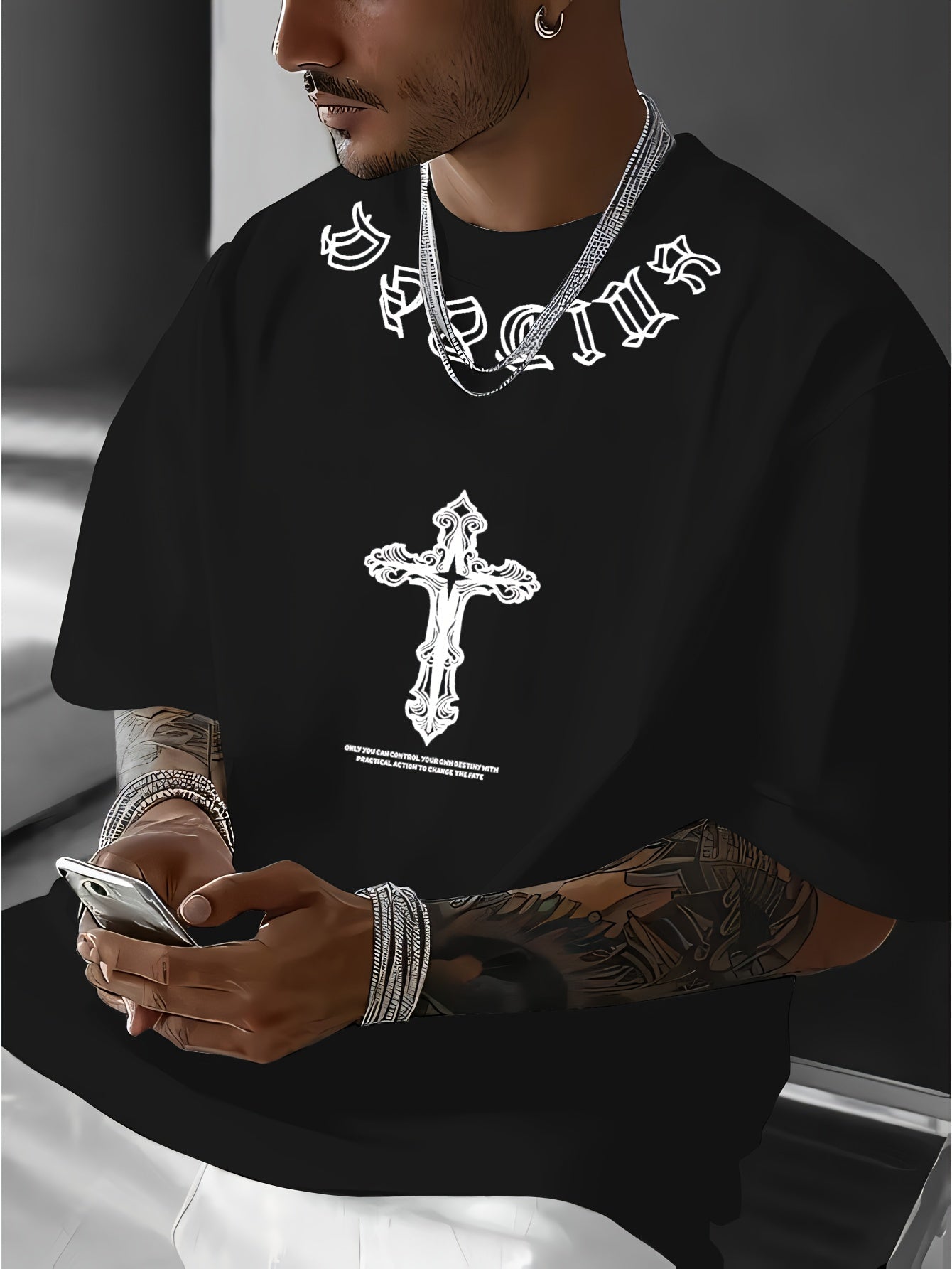 Men's Patriotic T-Shirt - Crew Neck Short Sleeve Streetwear – view 6