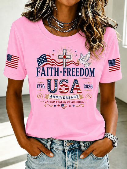 Men's Patriotic T-Shirt - Crew Neck Short Sleeve Streetwear Style – view 7