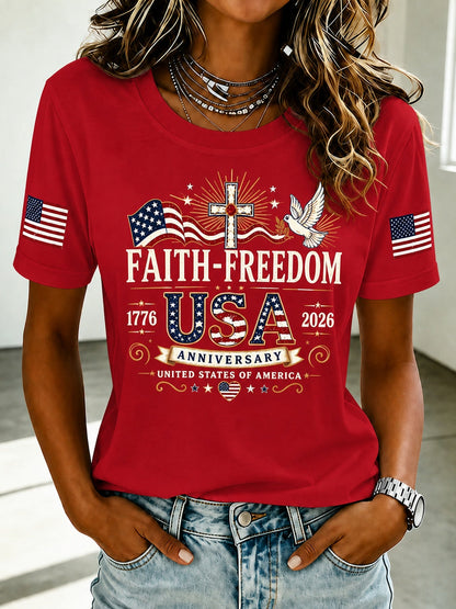 Men's Patriotic T-Shirt - Crew Neck Short Sleeve Streetwear Style – view 12