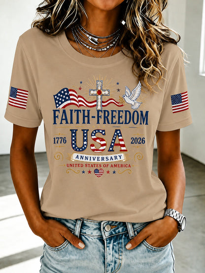 Men's Patriotic T-Shirt - Crew Neck Short Sleeve Streetwear Style – view 13