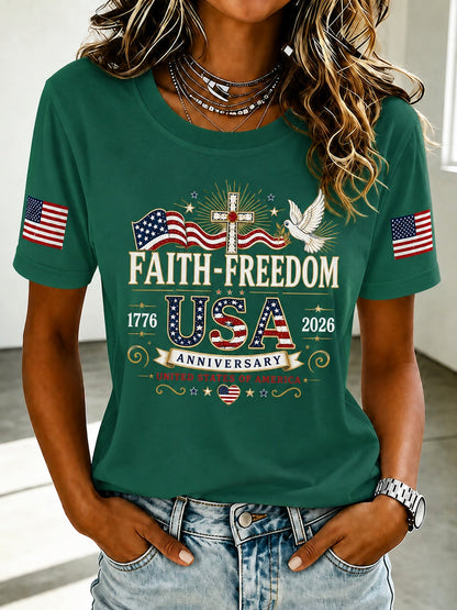 Men's Patriotic T-Shirt - Crew Neck Short Sleeve Streetwear Style – view 15