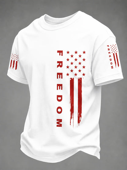 Men's Patriotic T-Shirt - Round Neck Short Sleeve – 3-Color Selection – view 19