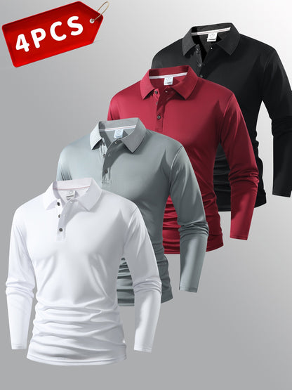 Men's Performance Polo Shirt - Collared Long Sleeve – view 4