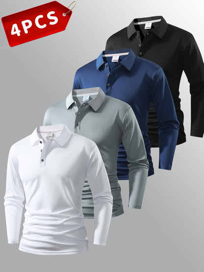 Men's Performance Polo Shirt - Collared Long Sleeve – view 5