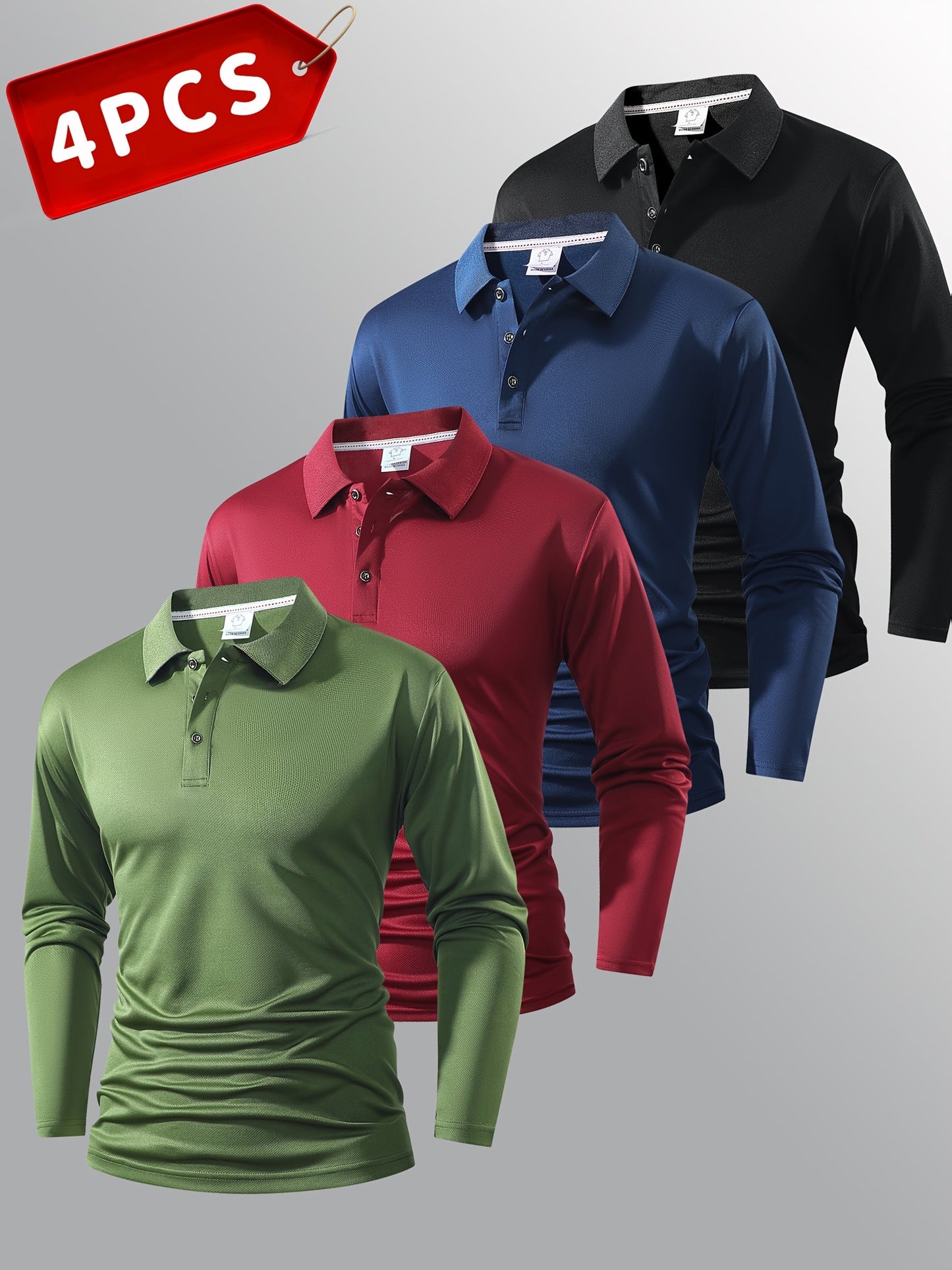 Men's Performance Polo Shirt - Collared Long Sleeve – view 12