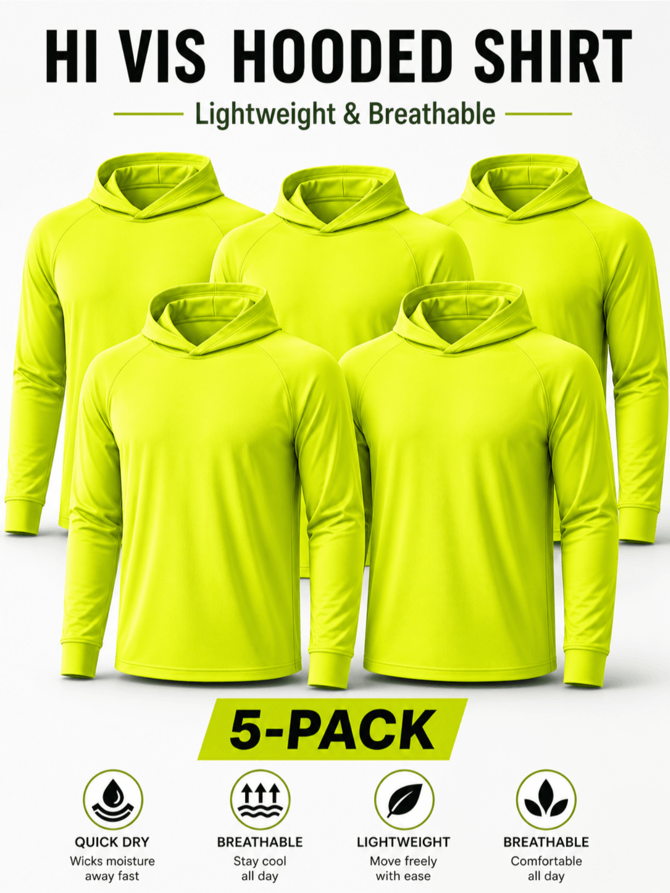 Men's Performance Shirt - Classic Neck Long Sleeve – 12-Variant Selection – Yellow option – main product image