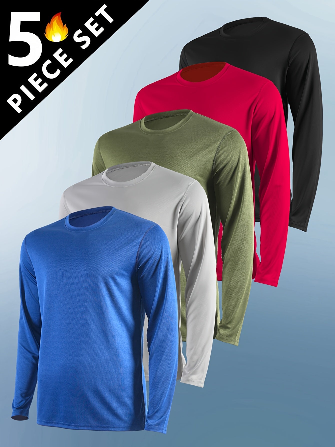 Men's Performance Shirt - Classic Neck Long Sleeve – Sizes S–XXL – view 10