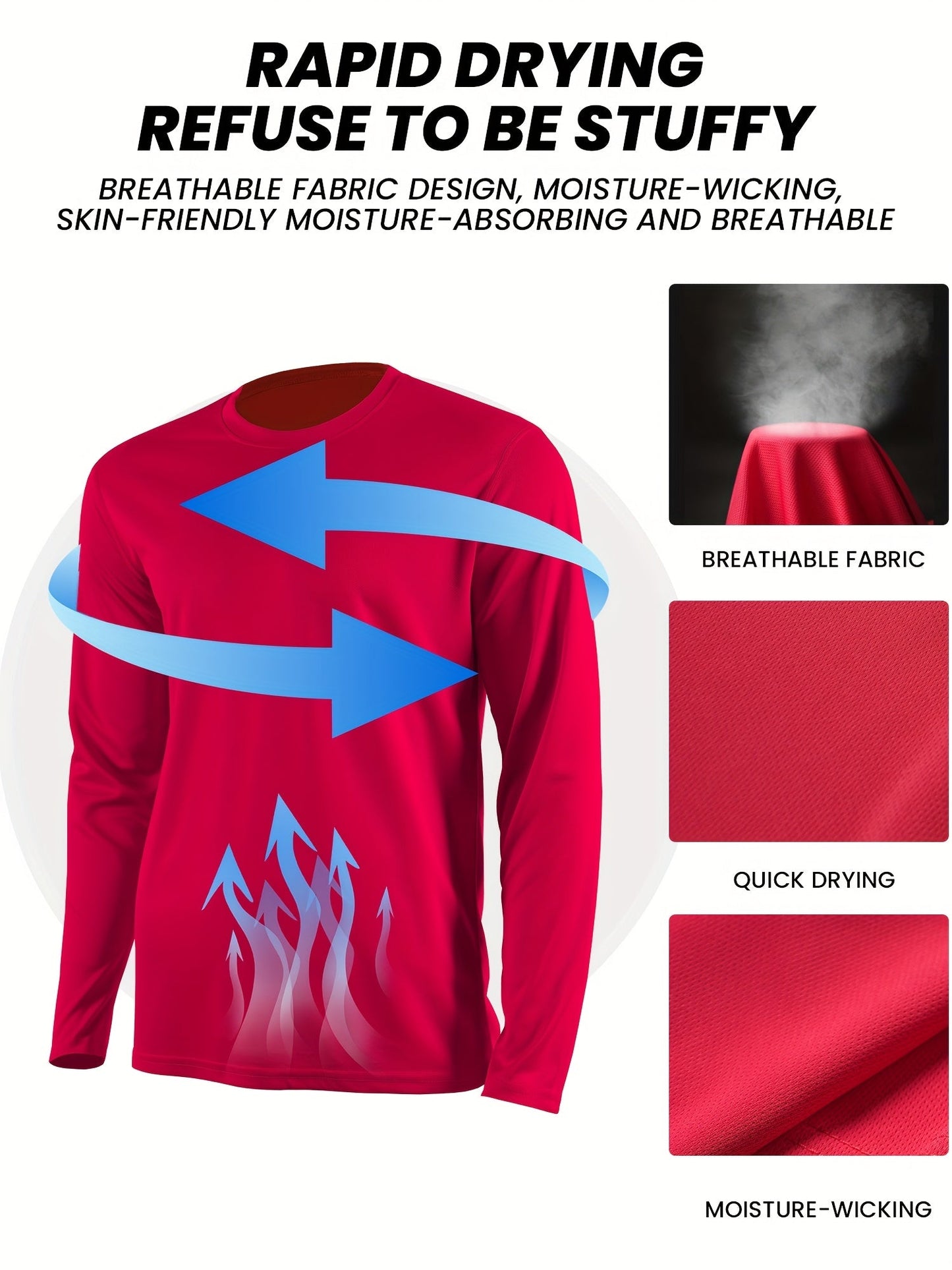 Men's Performance Shirt - Classic Neck Long Sleeve – Sizes S–XXL – view 13