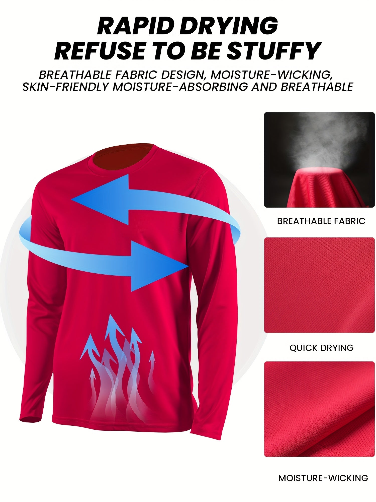 Men's Performance Shirt - Classic Neck Long Sleeve – Sizes S–XXL – view 13