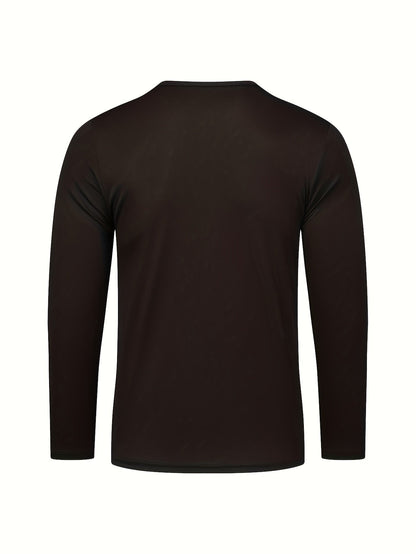Men's Performance T-Shirt - Crew Neck Long Sleeve – Crew Neck neckline complements the regular detail view